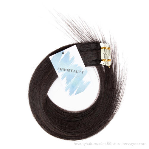 Linni Beauty Double Drawn Remy Tape In Hair Extensions 100% Russian Human Cuticle Hair Invisible Tape Hair Extensions